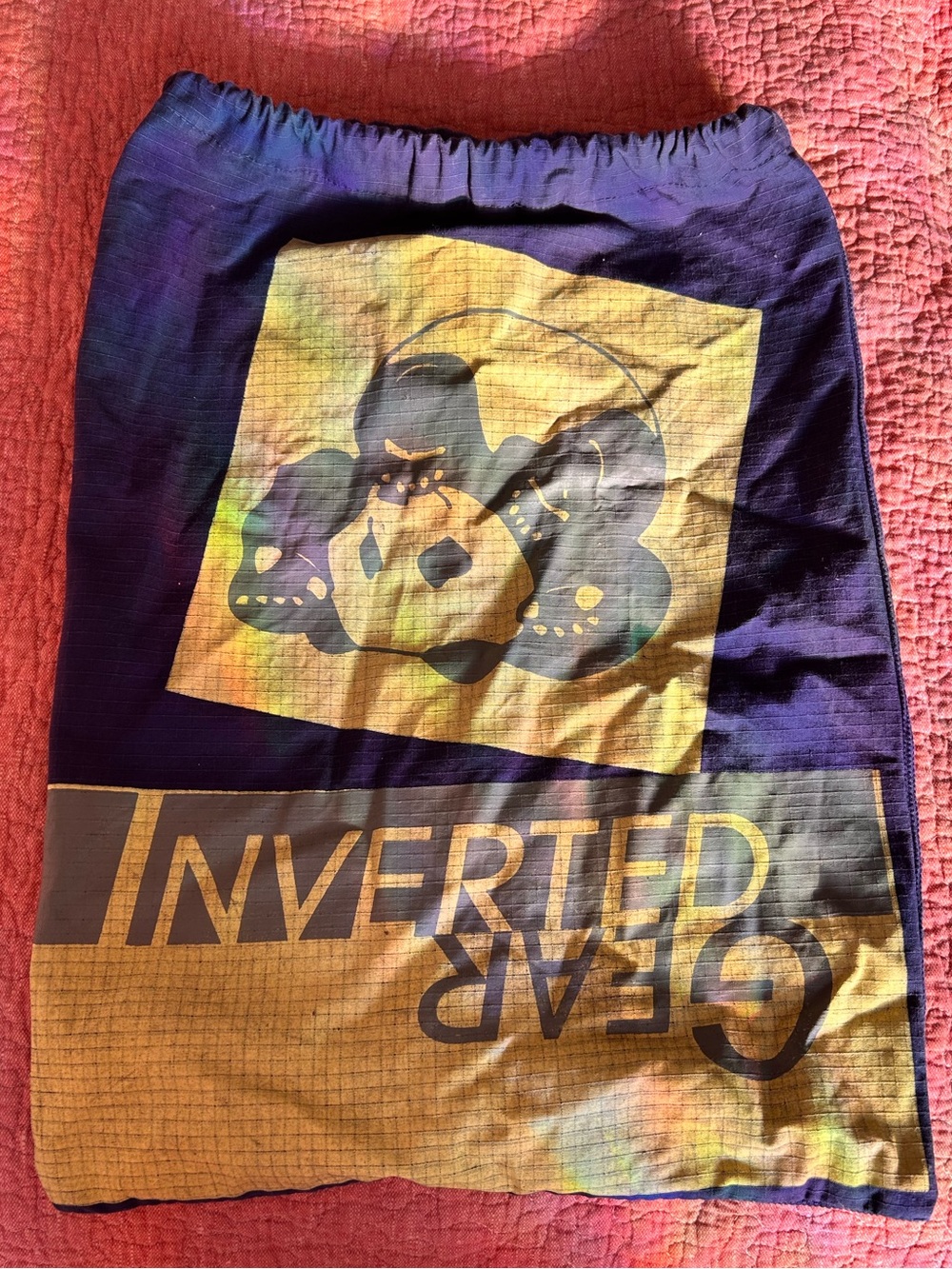 Inverted Gear Drawstring bag